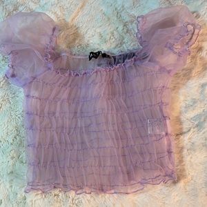 Super cute see-through top